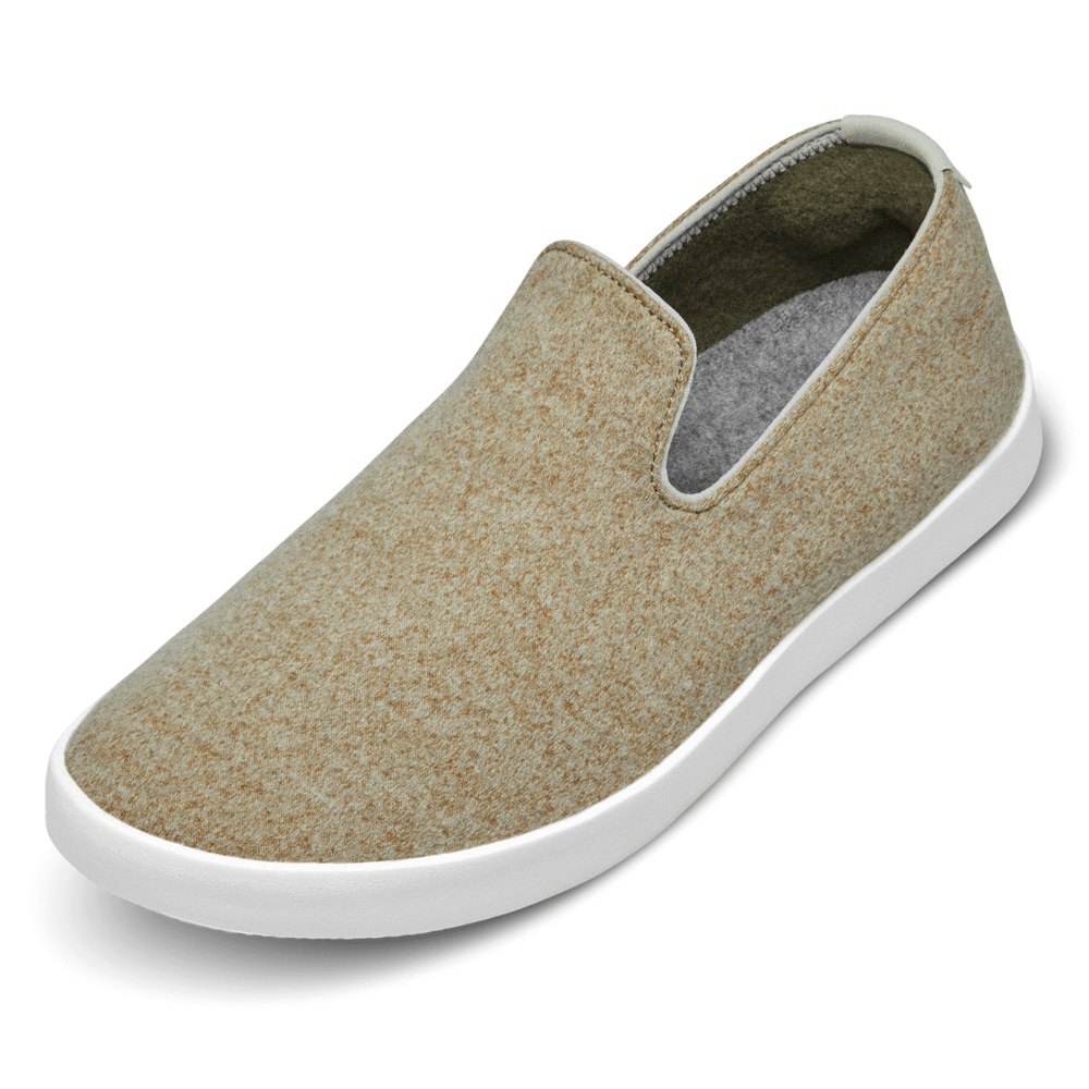 Allbirds Men's Slip-Ons Khaki - Wool Loungers - 91508TFNS